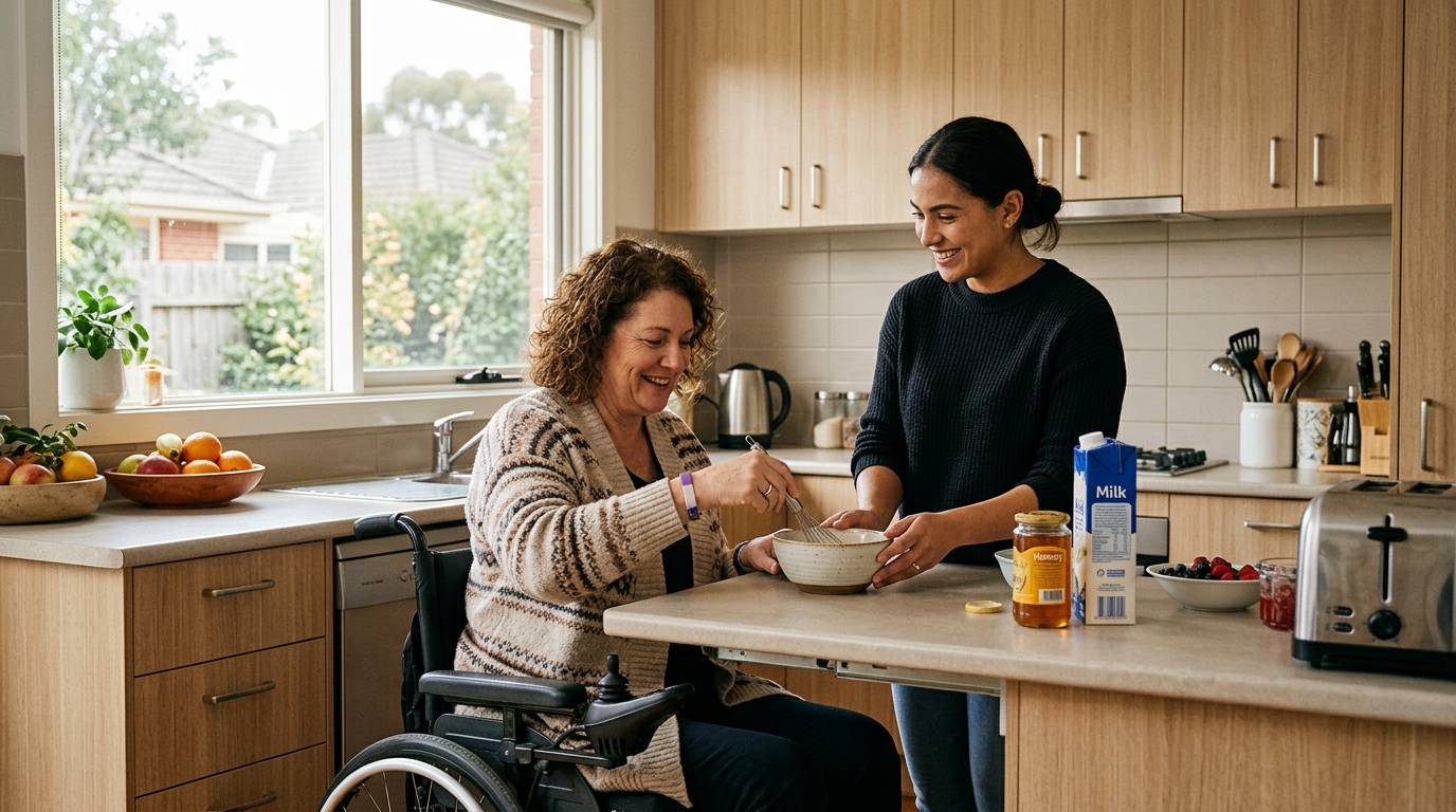 Multicultural NDIS support worker providing disability support services in Melbourne