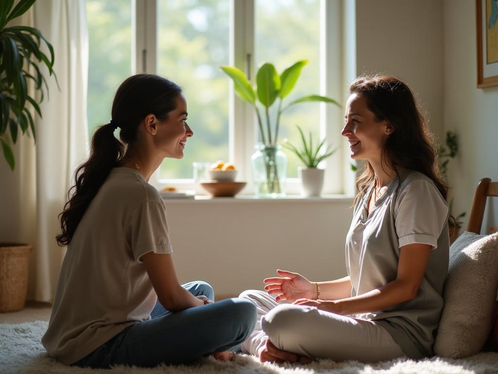 Mental health counseling session in therapeutic space
